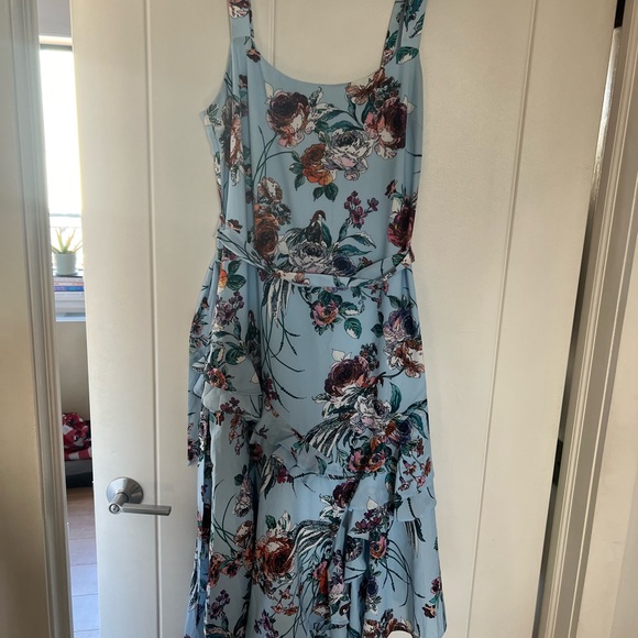 COPER ST Asymmetrical Blue Floral Dress - Picture 2 of 6